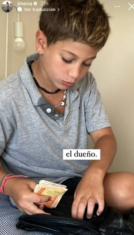 Mono, el hijo de Jimena Barón.