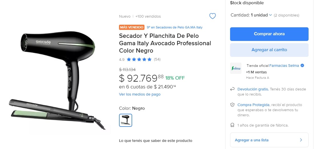 En nuestro país el mismo pack se encuentra a $92.769 argentinos.