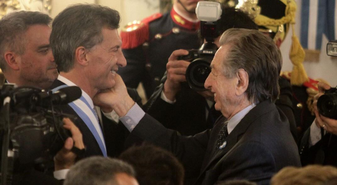 MAURICIO MACRI. Y su padre, Franco (DyN/Archivo).