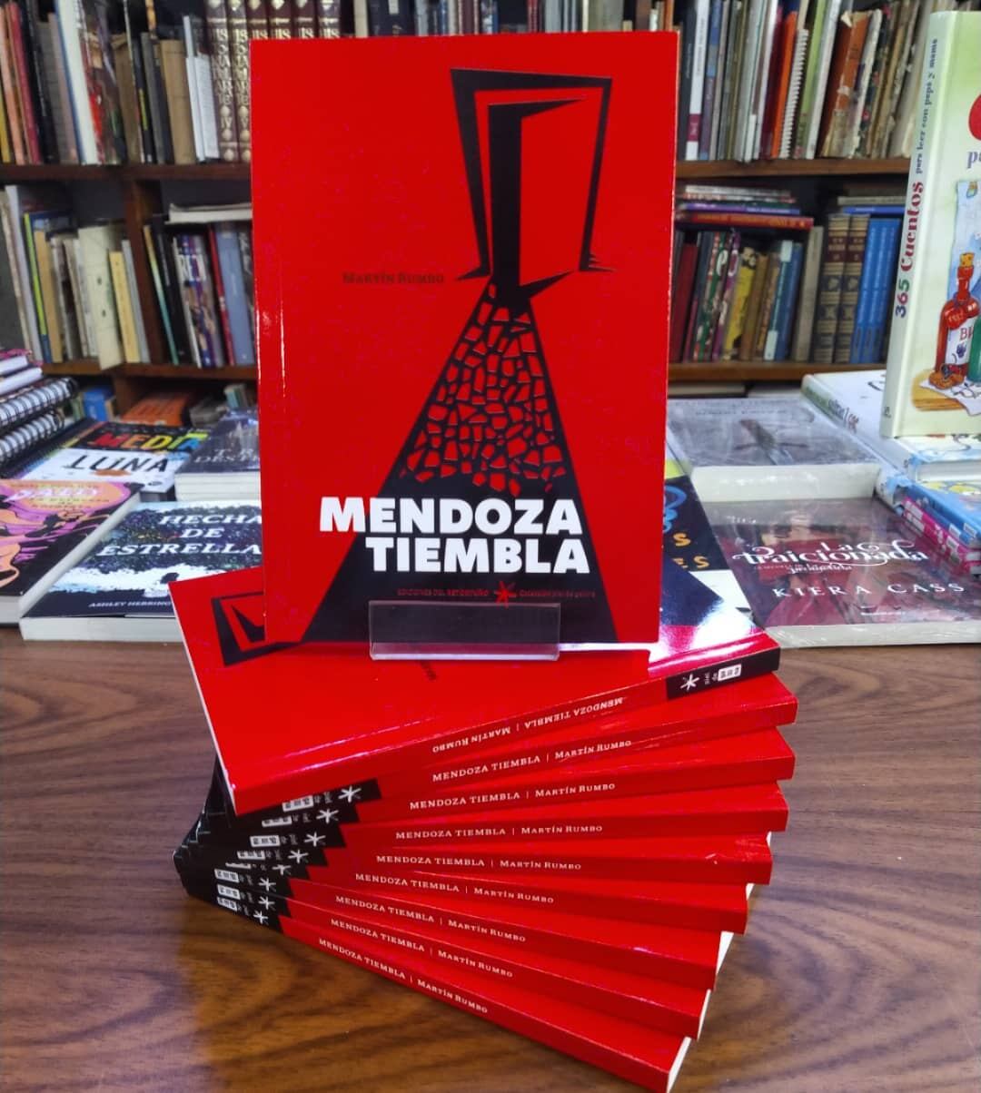 "Mendoza tiembla", de Martín Rumbo, es uno de los bestsellers locales.