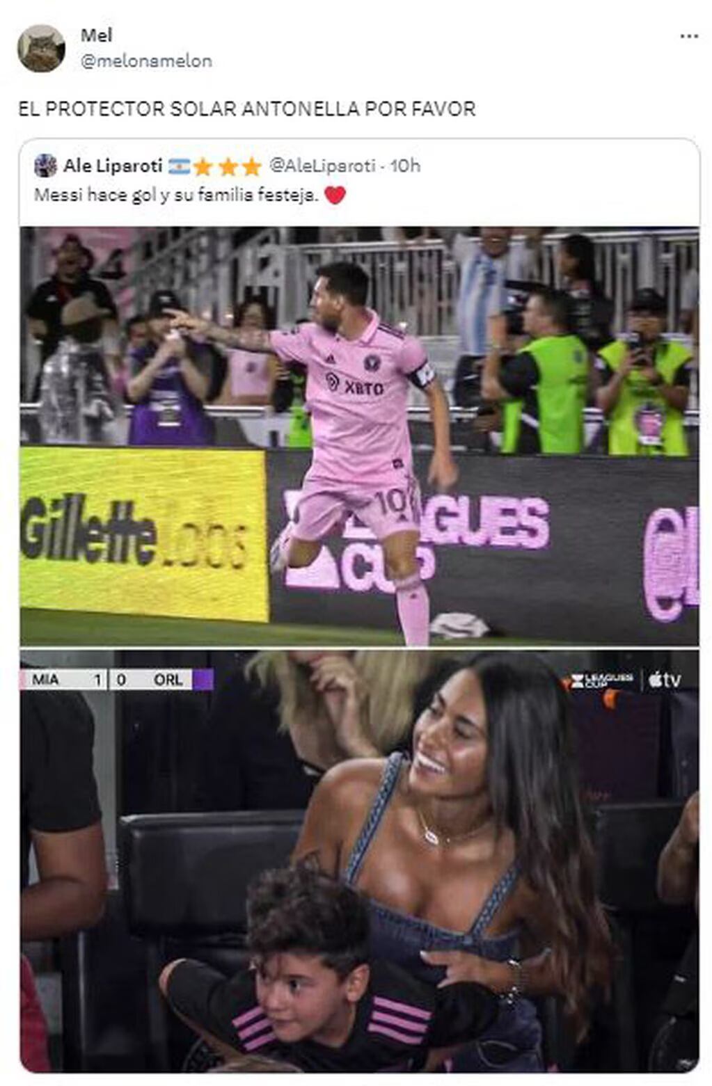 Los memes por el bronceado de Anto Roccuzzo.