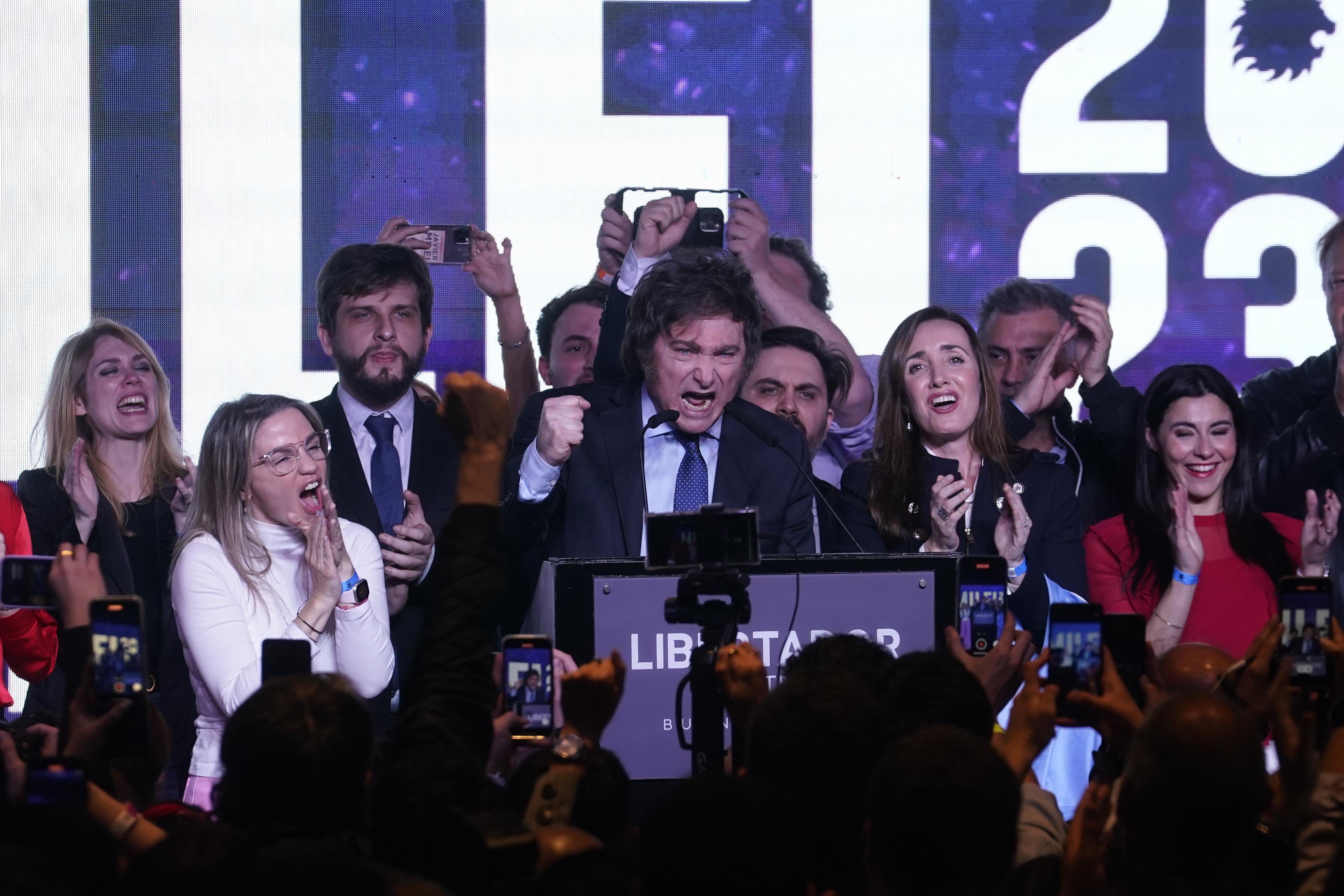 Javier Milei ganó en las elecciones PASO con más del 30% de los votos (Foto: Clarín)