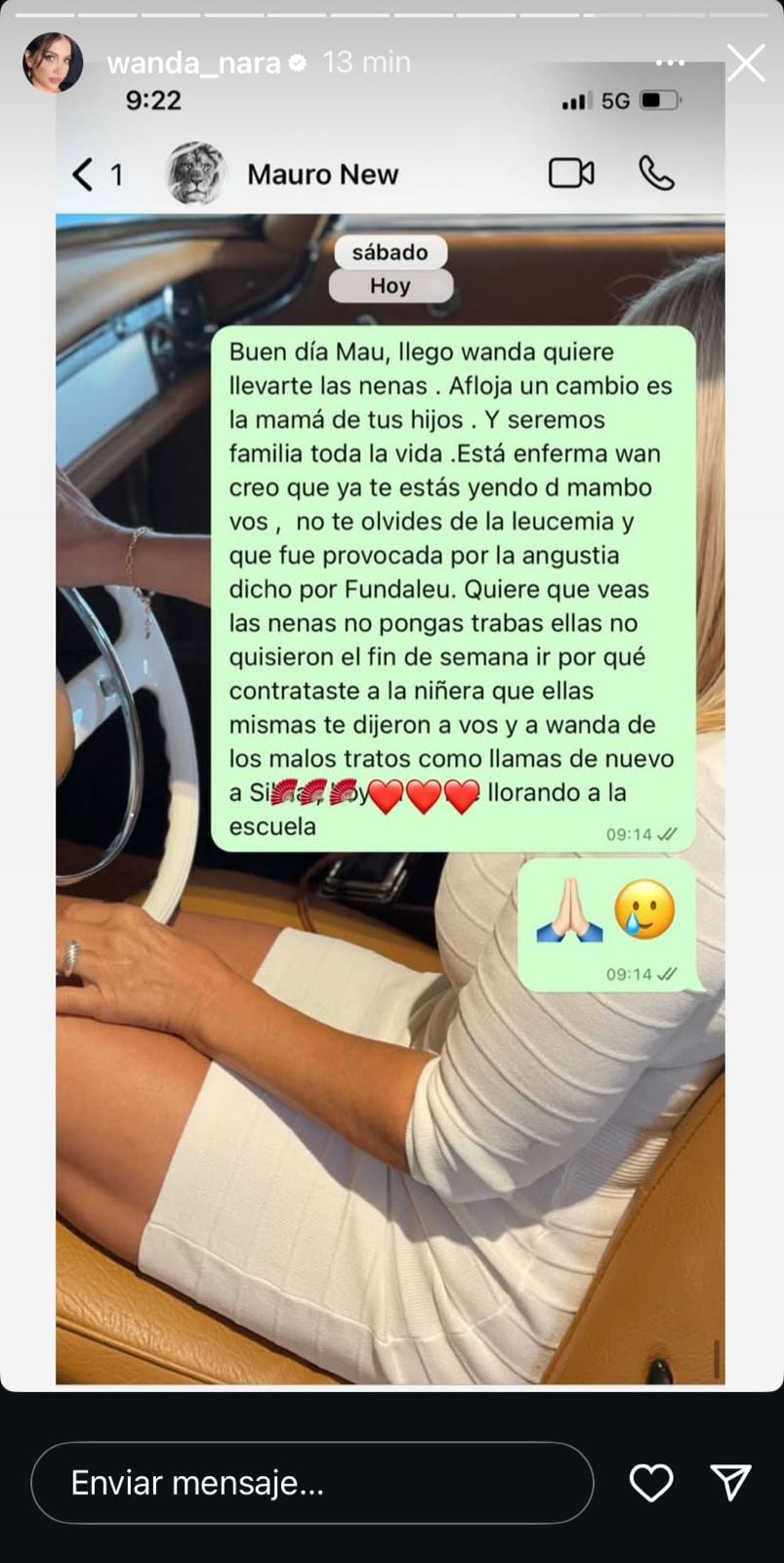 Wanda Nara volvió a la carga y expuso filosos chats de su madre para Mauro Icardi.