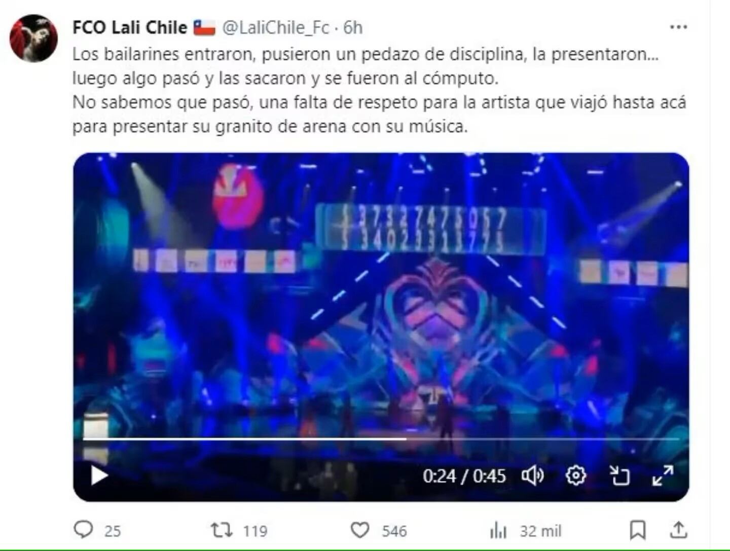 La furia de los fans de Lali: "es una falta de respeto". Foto: captura X.