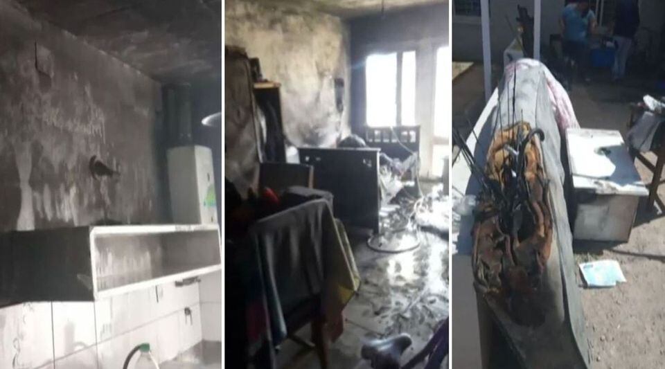 Así quedó la casa tras el incendio. / Foto: Gentileza