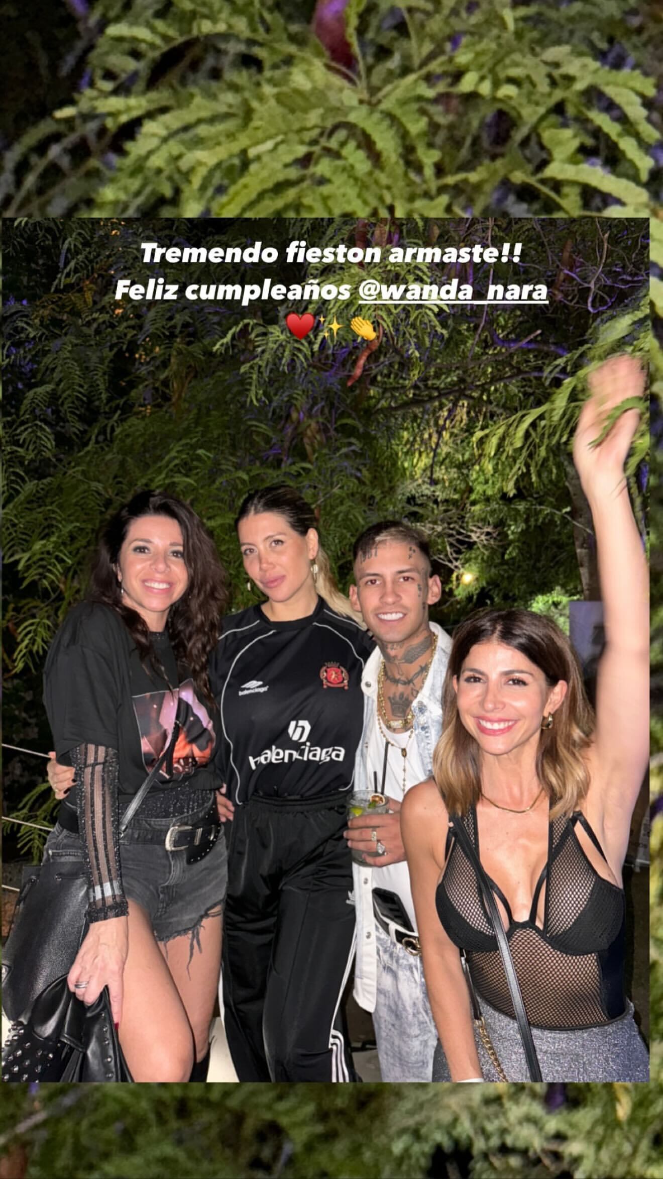 Wanda Nara celebró con un fiestón sus 38 años. Captura de Instagram.