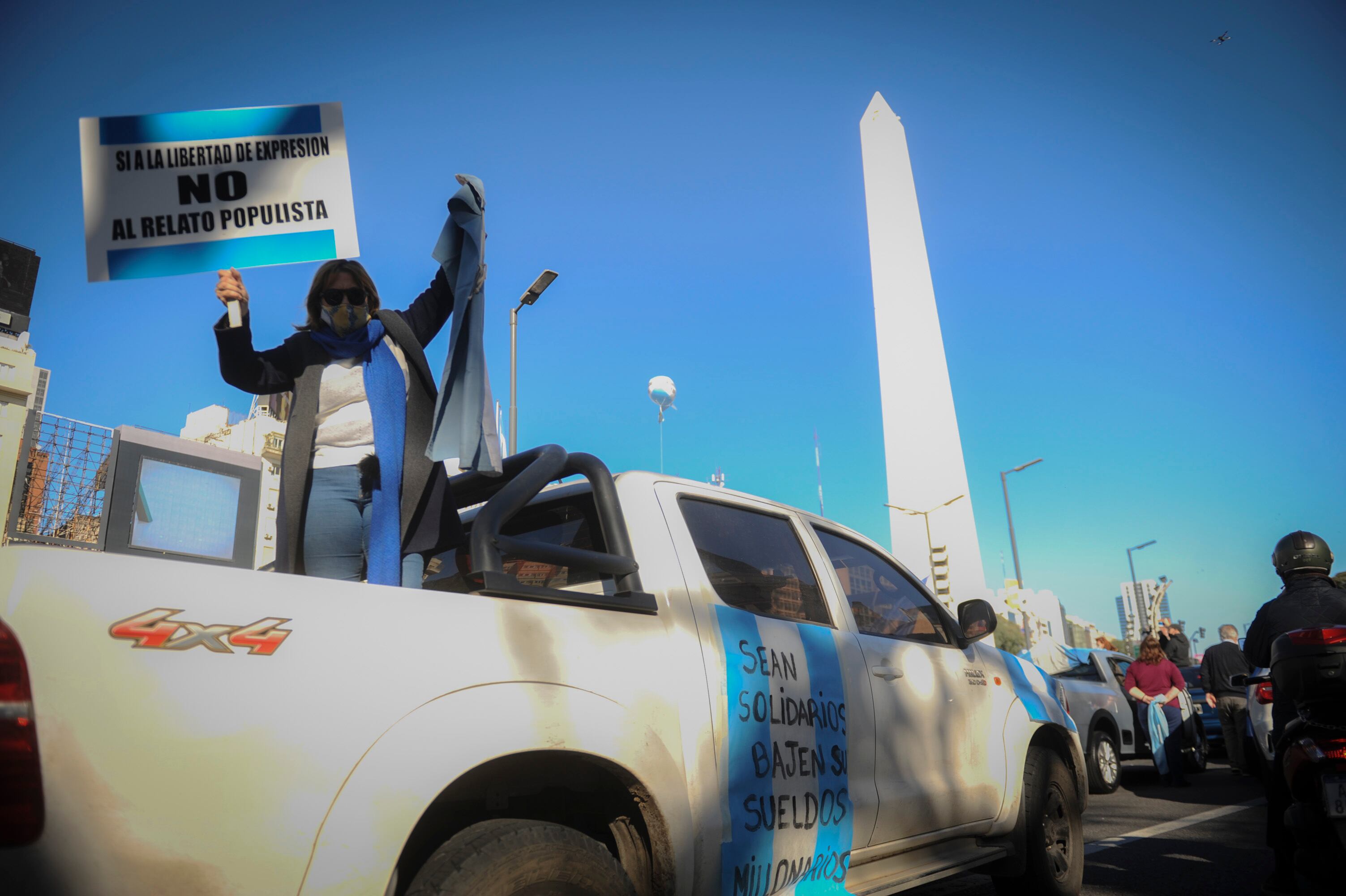 El Obelisco fue el escenario de la marcha denominada 17A.