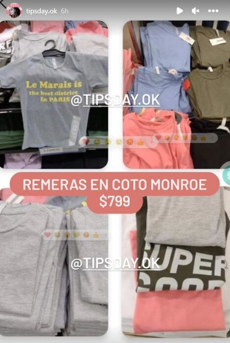 La cuenta de Instagram "Tips Day Ok" comparte todos los días  increíbles ofertas y promociones para al aprovechar máximo. Foto: @tipsday.ok.