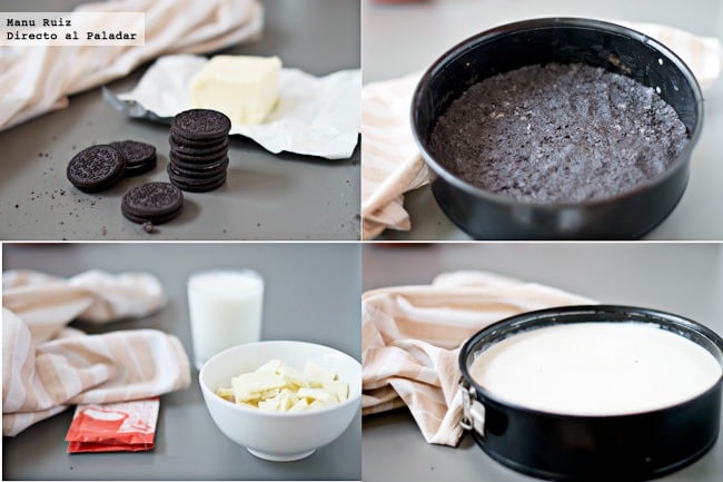 Paso a paso para hacer torta de oreo con chocolate blanco