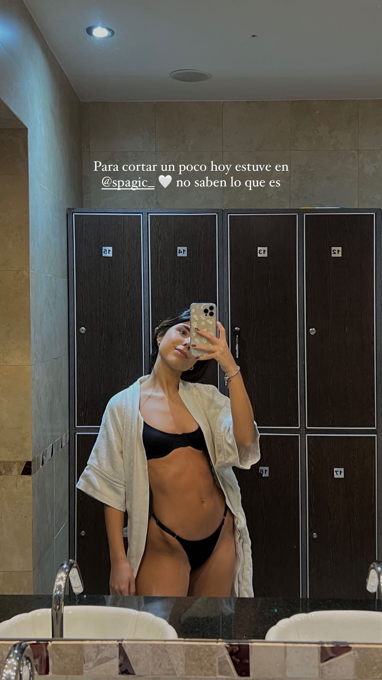 La influencer disfrutó de un día de SPA.