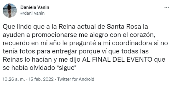 Uno de los mensajes que escribió la ex soberana en sus redes sociales.