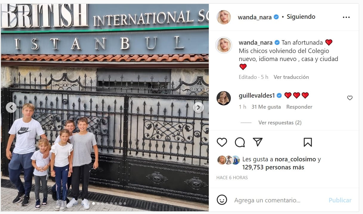 Wanda Nara dejó en claro que ella y sus hijos se quedarán en Estambul.