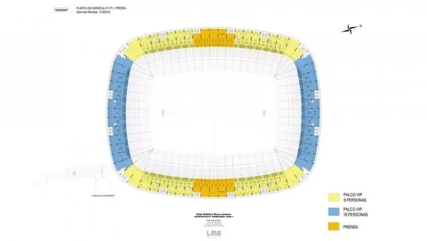 Los planos de la nueva Bombonera. Fuente: La Nación