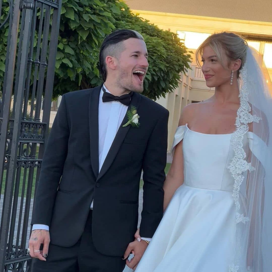 El vestido que Stefi Roitmann lució para su casamiento con Ricky Montaner.