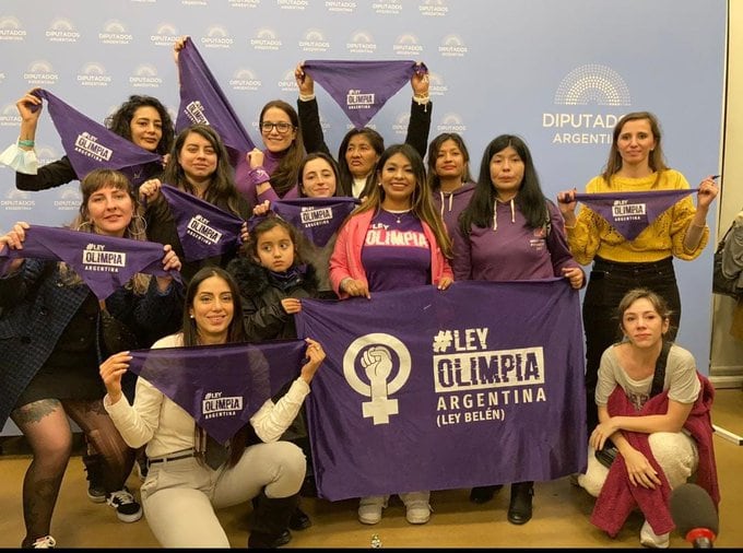 La Ley Olimpia recibió media sanción. Foto: Twitter / @OlimpiaCMujer