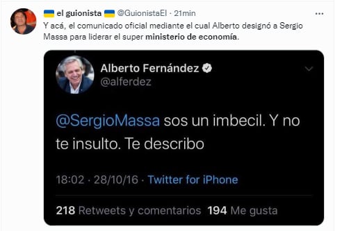 Tras la salida de Batakis del ministerio de Economía y la asunción de Sergio Massa, estallaron los memes en las redes sociales.