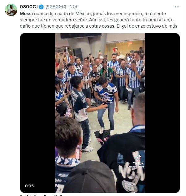 Comentarios sobre la pisada de la camiseta de Messi.