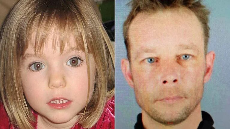 La pequeña Madeleine McCann y el principal sospechoso de su desaparición, Christian Brueckner.