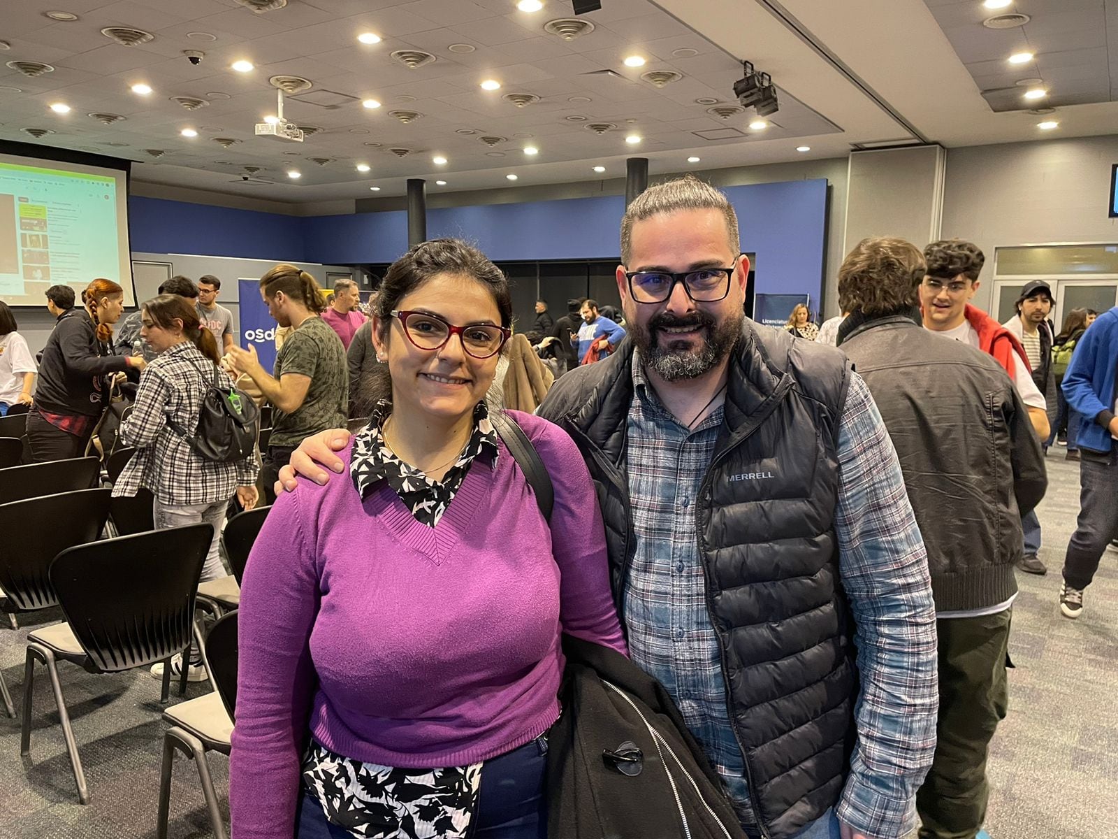 Noelia Delpir y Gonzalo Calderon, participantes del evento.