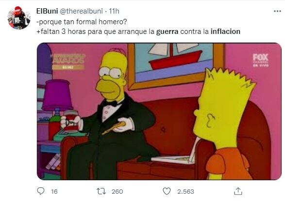 Los memes en las redes sociales por "la guerra contra la inflación" (Twitter)