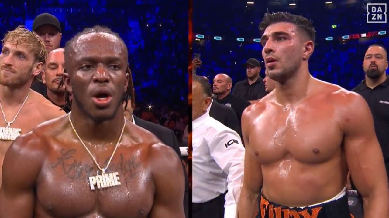 KSI vs. Tommy Fury, hermano del campeón de boxeo Tyson Fury. Foto: captura. 