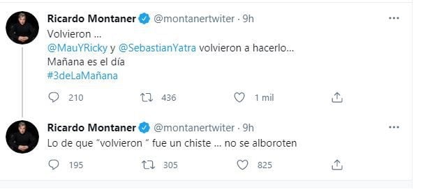 ¿Volvieron Sebastián Yatra y Tini Stoessel? Ricardo Montaner dijo que sí