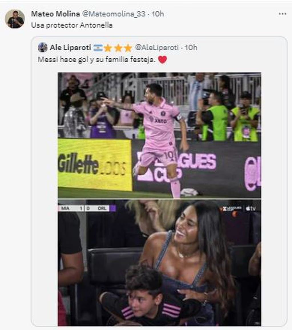 Los memes por el bronceado de Anto Roccuzzo.