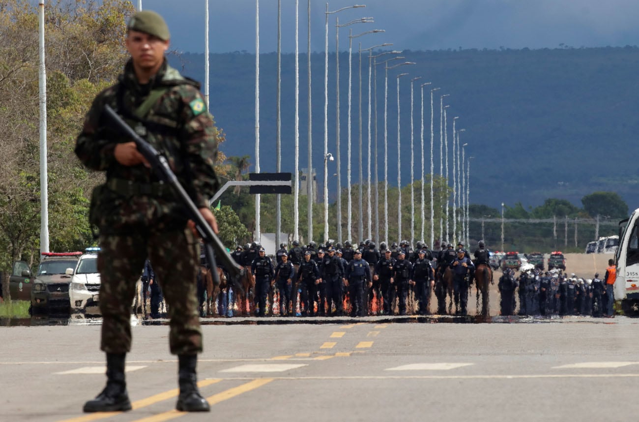 Escenas del fallido intento de golpe de estado en Brasilia. la capital jurídica y gubernamental de Brasil. Foto: AP