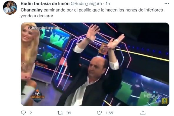 Memes por Chancalay en la declaración de Cristina Kirchner (Twitter)