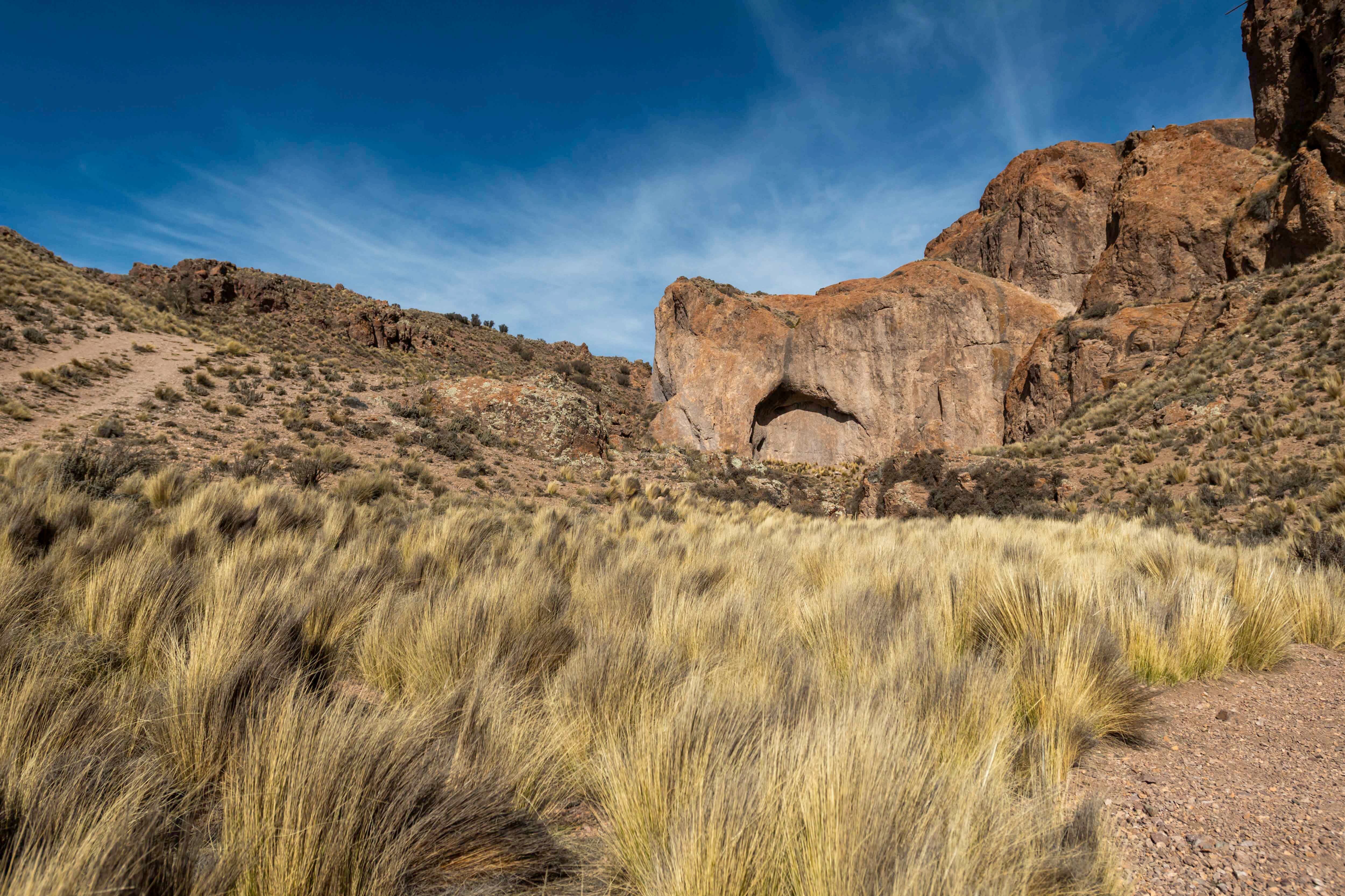 Mendoza 10 de junio de 2020 Sociedad, Reserva Natural Villavicencio, Pampa de Canota. 
El cuerpo de Guardaparques de la Reserva Natural Villavicencio realiza un atrabajo de conservacion y prevencion de la caceria ilegal. Gracias a este trabajo se comenzo a recuperar la poblacion de las destintas especies que habitan la montana mendocina.    
Los Mudaderos antiguo acentamiento indigena 

Foto: Ignacio Blanco / Los Andes
Zorro