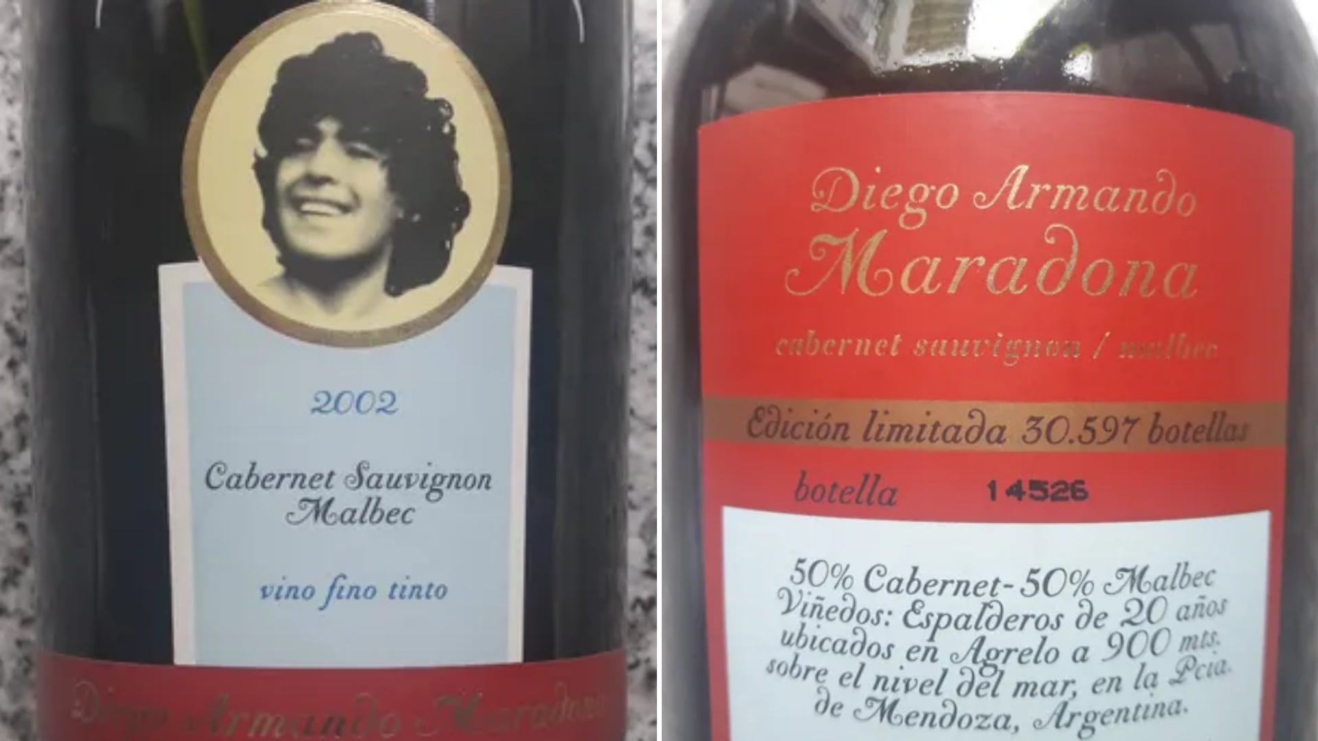 Con su cara en la etiqueta, este vino de añada 2002 se comercializó con poco más de 30 mil botellas. - Gentileza