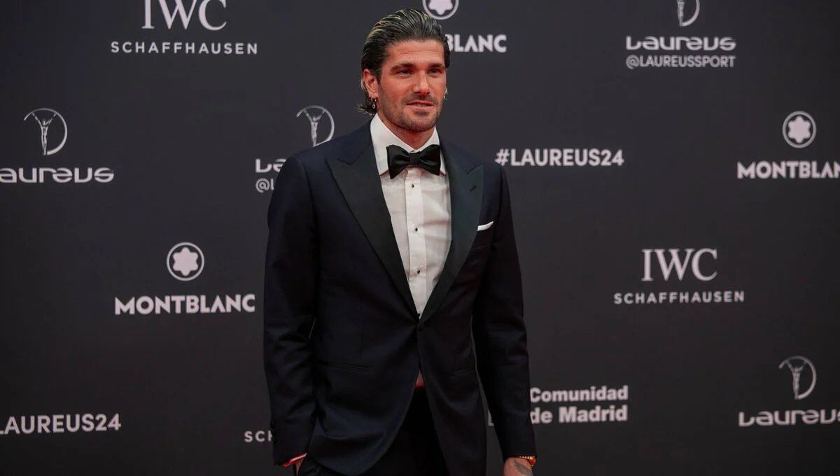 Rodrigo De Paul en la ceremonia de los Premios Laureus desarrollada en Madrid