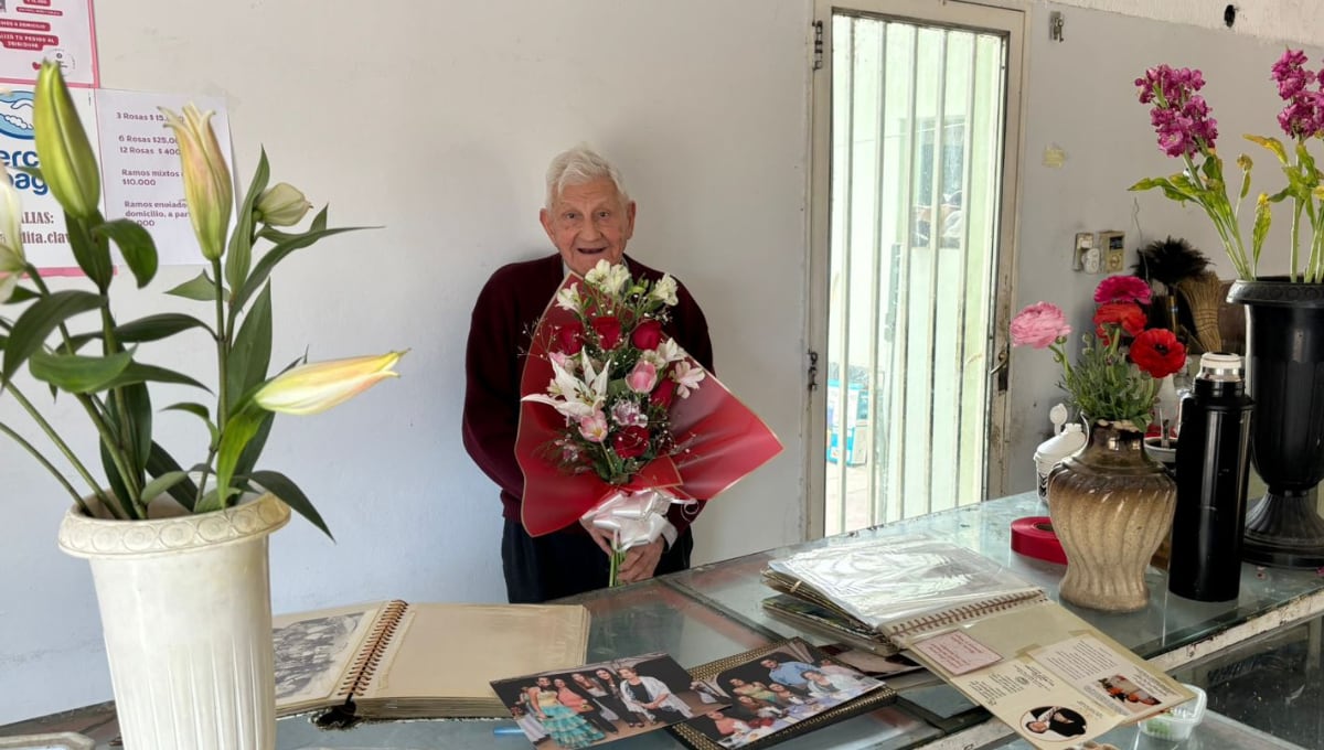 El señor de las Flores: Maximino, el hombre que hace 60 primaveras festeja su pasión cada 21 de septiembre. Foto: Los Andes