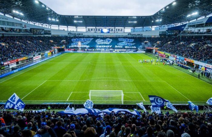 La afición del KAA Gent, uno de los clubes belgas investigados