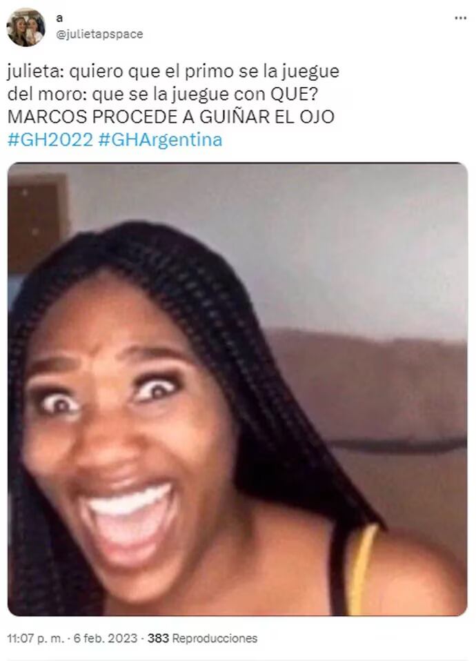 Los memes del momento entre Marcos y Julieta de Gran Hermano.