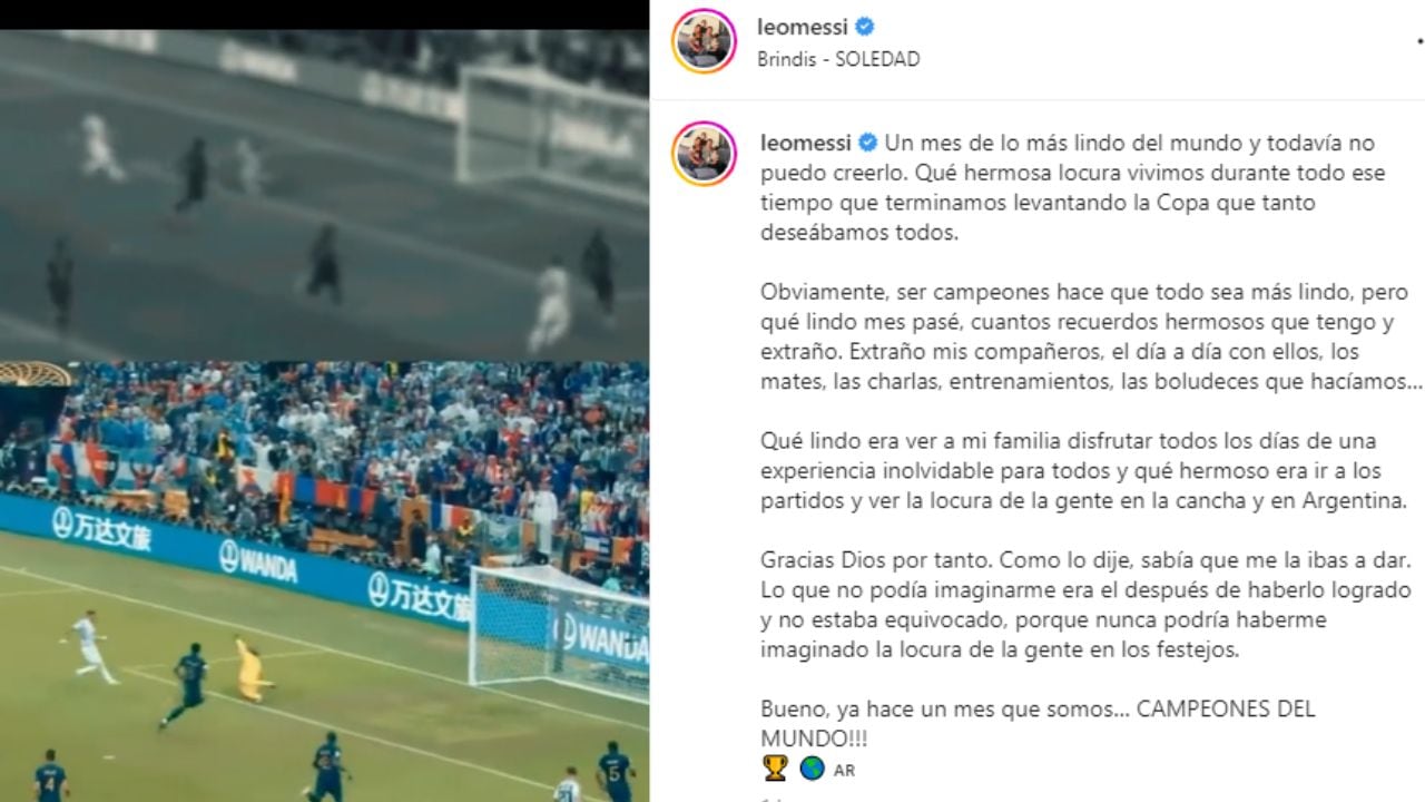 El emotivo posteo de Lionel Messi.