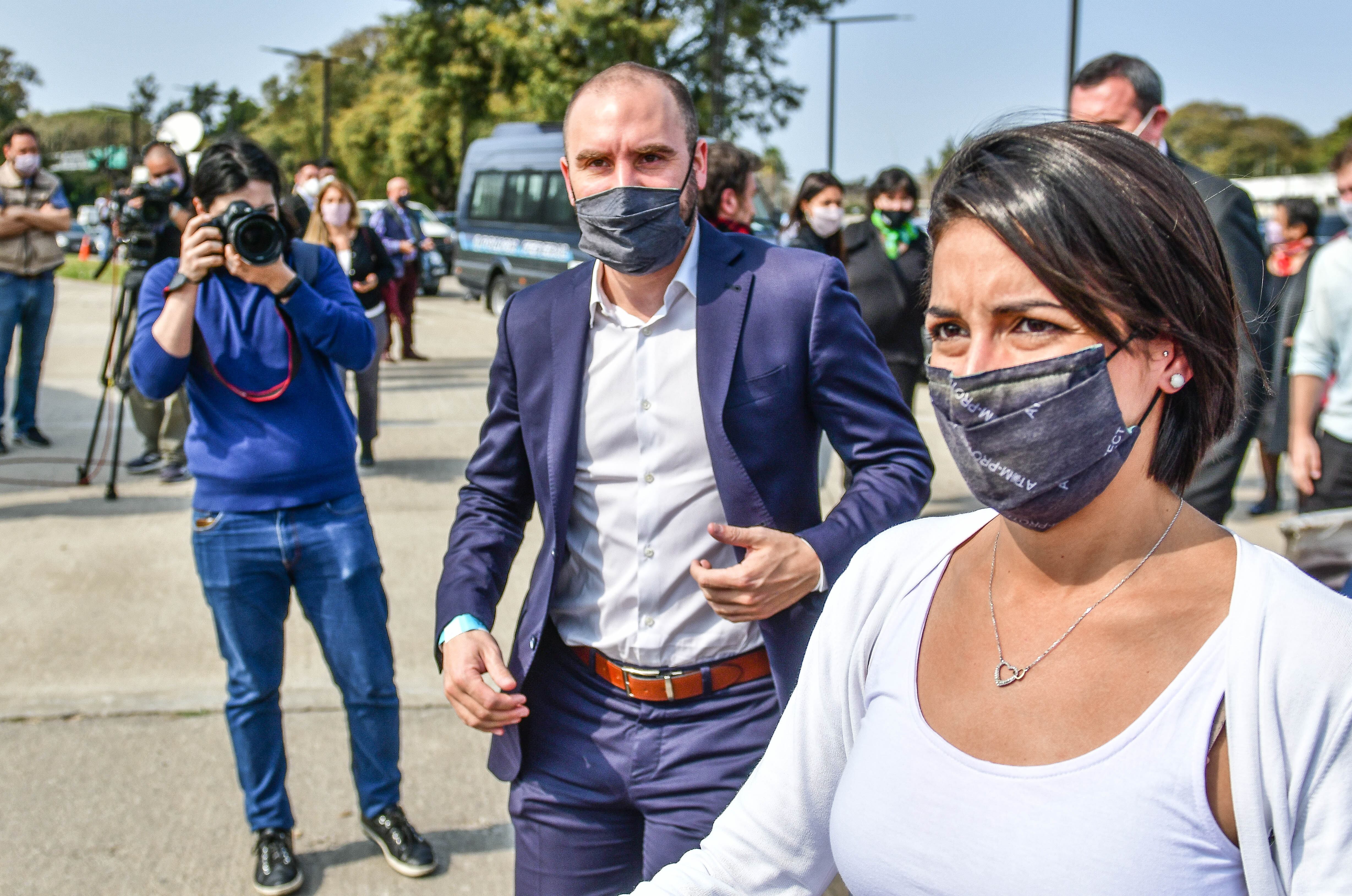 Martín Guzman durante el acto (Federico Lopez Claro)