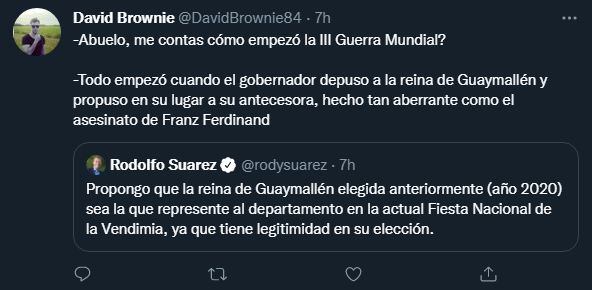 Respuesta al tuit del Gobernador