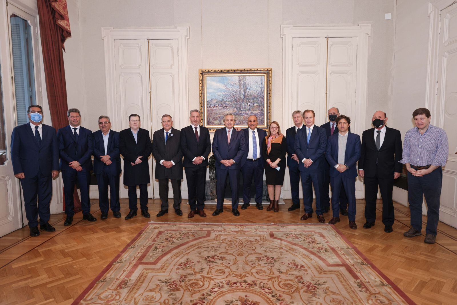 Alberto Fernández con gobernadores en Casa Rosada