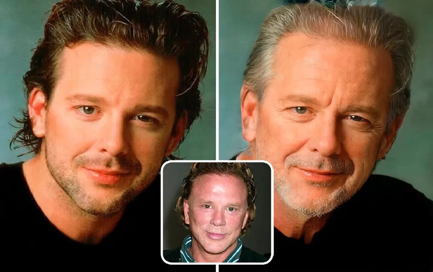 Así se vería Mickey Rourke sin cirugías estéticas, según la inteligencia artificial. Gentileza: Instagram @hidreley.