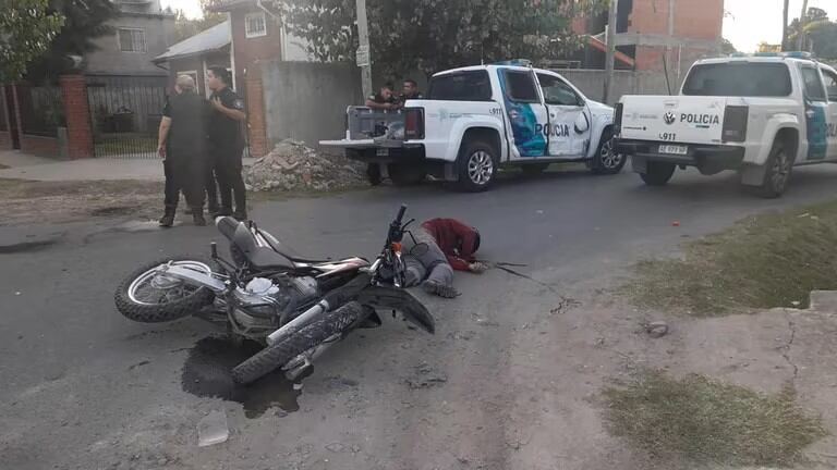 Los motochorros escapaban de un tiroteo. Foto: Infobae