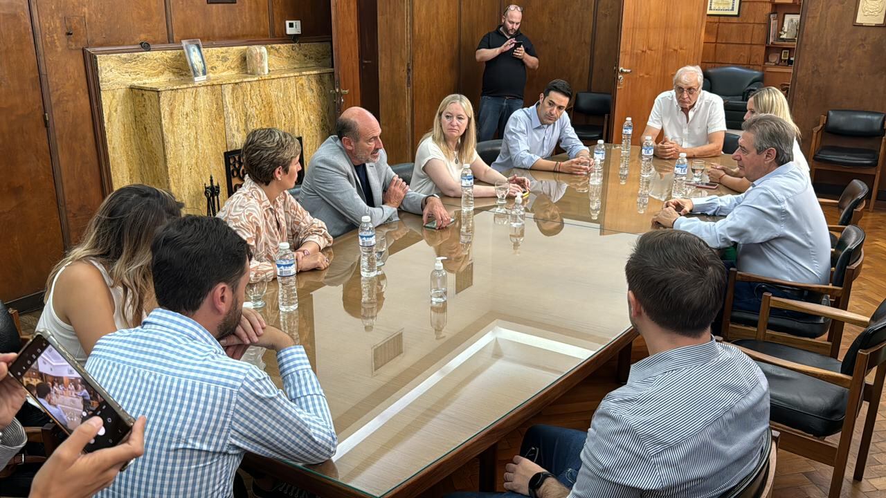 La vicegobernadora de Mendoza, Hebe Casado, y el ministro de Producción, Rodolfo Vargas Arizu, se reunieron con el intendente de San Rafael, Omar Félix, para abordar la situación de emergencia provocada por la feroz tormenta de granizo que afectó al departamento el pasado jueves. También participa la ministra de Energía y Ambiente, Jimena Latorre. Prensa Legislatura