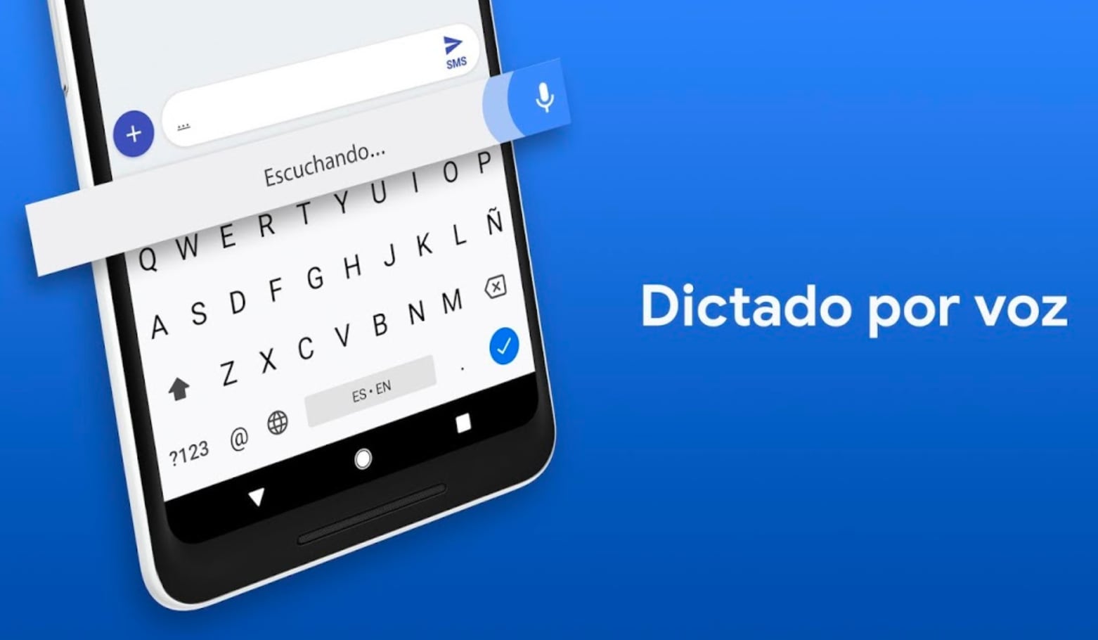 Gboard permite para pasar audios a textos y dictado de voz en tiempo real.