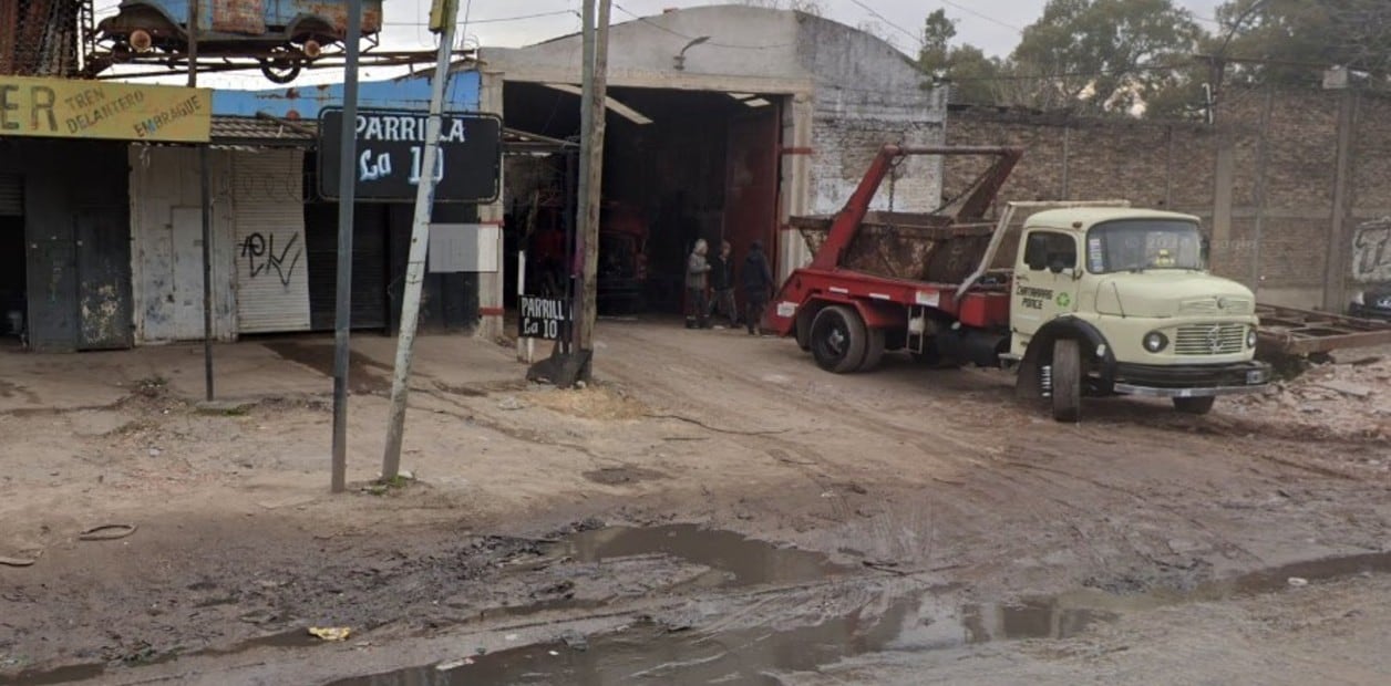 El taller donde ocurrió el crimen de Gastón Altamirano. Gentileza Clarín