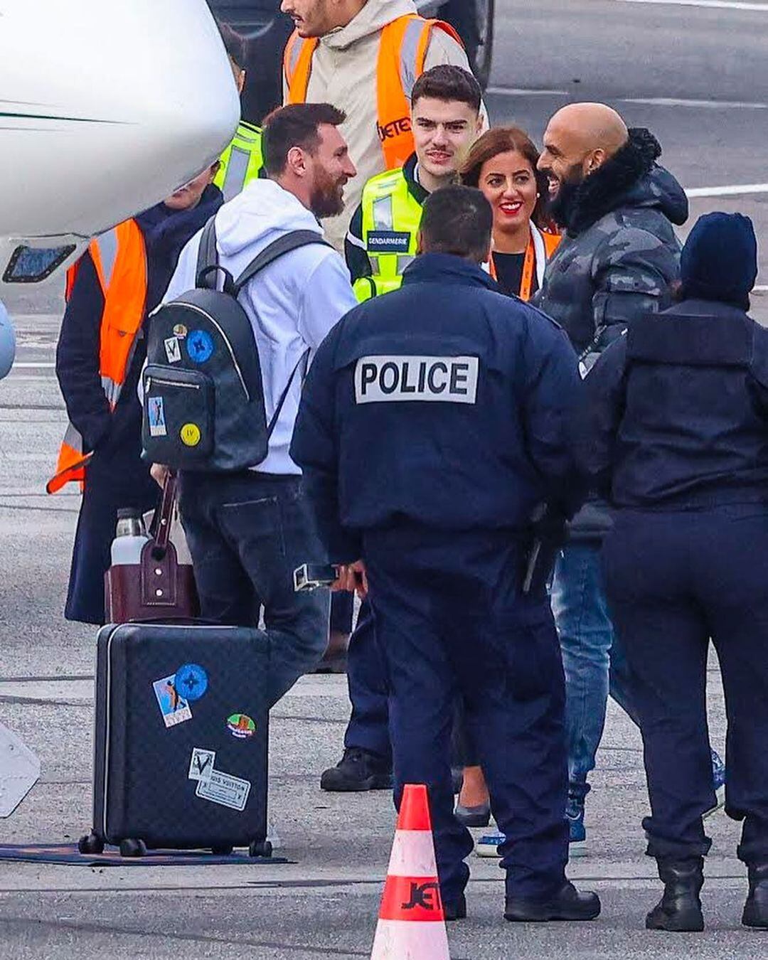 Leo Messi, en su llegada a París