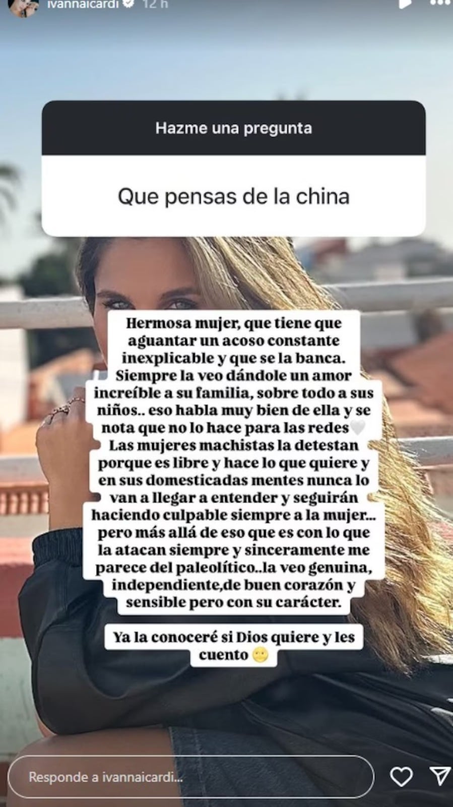 Ivana Icardi salió en defensa de la China Suárez. Captura de Instagram.