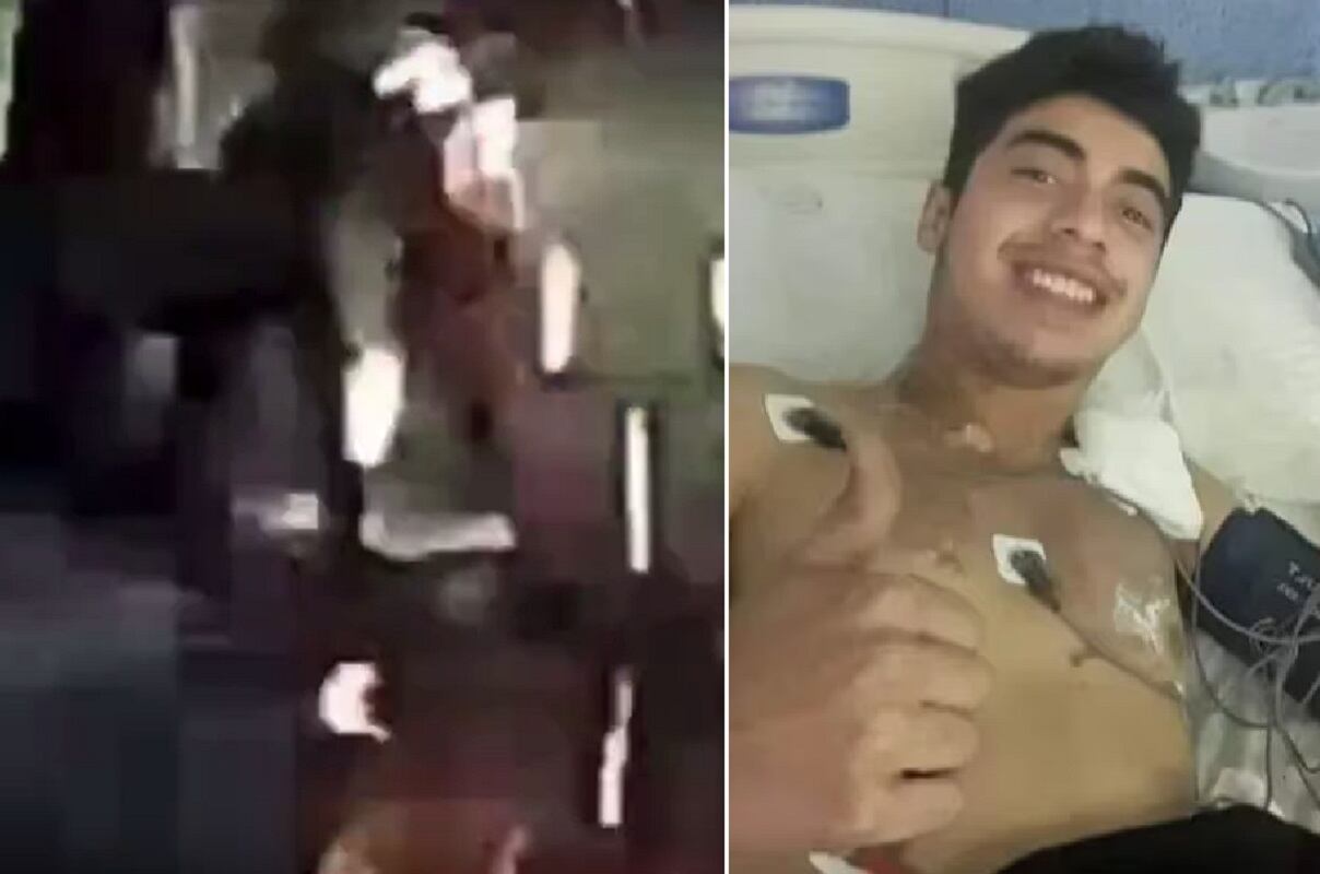 Video de Gabriel Berón, el joven alcanzado por un rayo en San Luis (Gentileza)