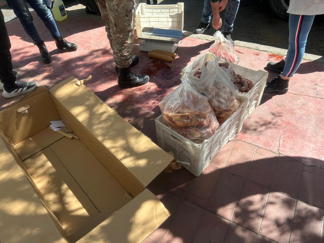 Decomiso de embutidos por parte de la Policía Rural de San Martín. Foto: Prensa Seguridad