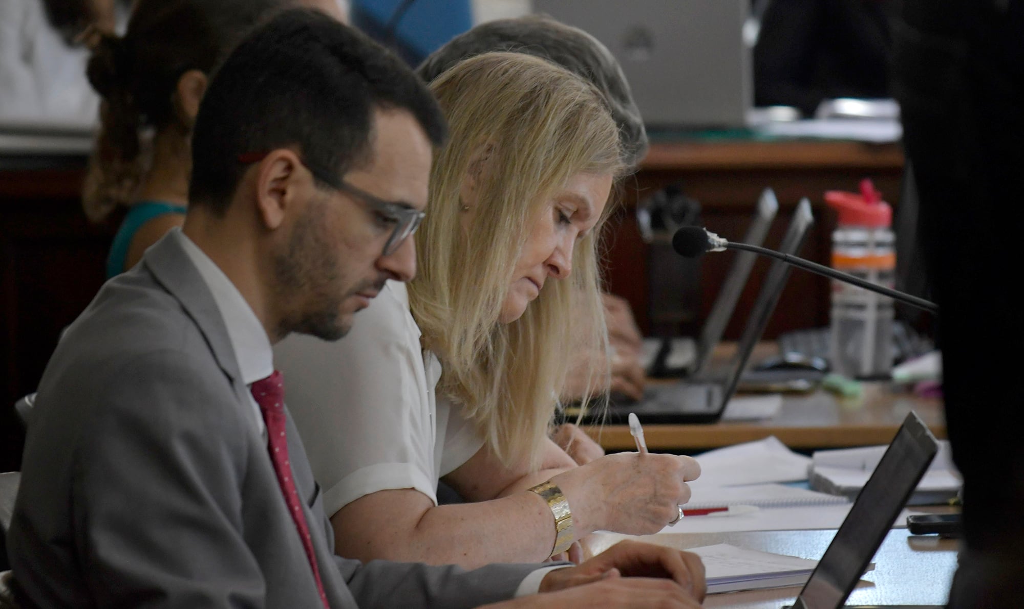 La fiscal María Gloria André encabezó los interrogatorios. 
Foto: Orlando Pelichotti