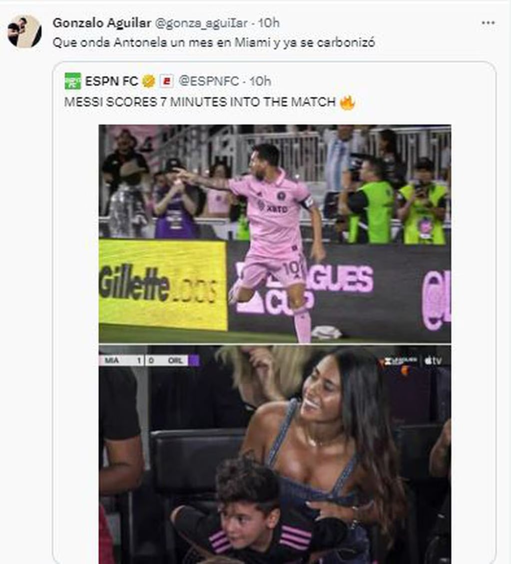 Los memes por el bronceado de Anto Roccuzzo.